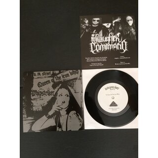 WHIPSTRIKER / SLAUGHTER COMMAND - CONDEMNED TO THE GRAVE / QUEEN OF THE IRON WHIP SPLIT 7 VINYL
